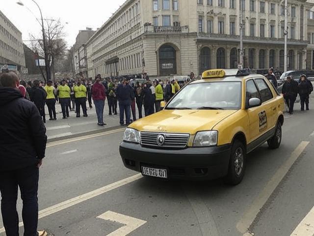 Таксисты Бишкека протестуют против высоких комиссий сервиса